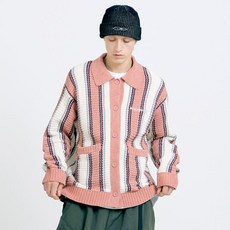 oceanpacific 男女通用條紋針織翻領開襟衫 WOPC6SJSCZ02
