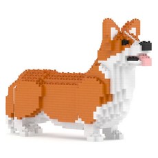 威爾斯柯基犬積木 大型 M, 棕色, 1個