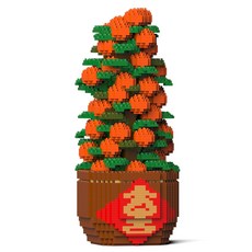 큰 귤 나무 블럭 대형 M, 혼합색상, 1개