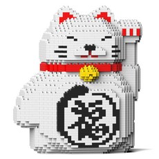 小眼睛招財貓積木 大型 M, 白色, 1個