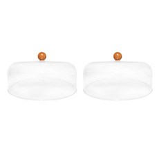 壓克力圓形圓頂食物蓋 大, 2個, 透明