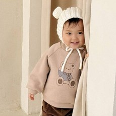 BEBENINE 兒童小熊拉格蘭大學T恤