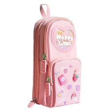 ARTJOY 站立式背包筆袋, 粉色草莓兔子, 1個