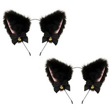 gelluna 鈴鐺貓耳朵亮點髮箍 LH-47, 黑色, 2個