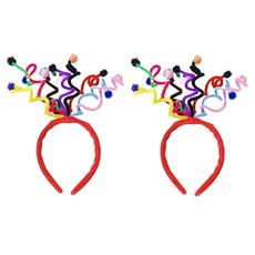 gelluna HBD 生日派對 彈簧髮箍 LH-46, 2個, 混合色