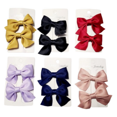 Mamiru 日常迷你蝴蝶結髮夾 6款 2入組