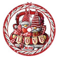 Arty Home 紅黑色聖誕樹地墊 樹裙, 1個, TYPE 01