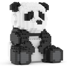 坐姿幼熊貓動物積木 大型 M, 1個, 混合顏色