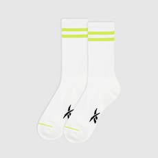 Reebok 運動 Fly 緩震中筒襪 RBCFYCRL-WH/GN1, 白綠色