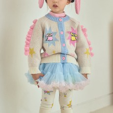 Pink Dragon 女童提花針織開襟衫