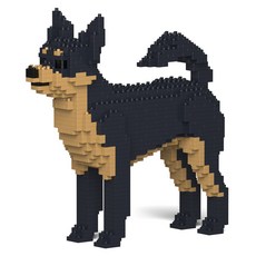 吉娃娃狗狗積木 M 大型, 黑色, 1個