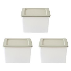 Brida 方塊收納箱, 橄欖綠, 35L, 3個