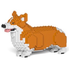 새끼 웰시코기 강아지 블럭 M 대형, 브라운, 1개