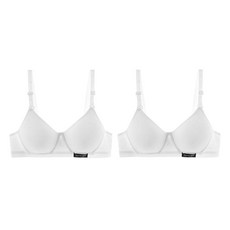 Beauty In Beauty羅紋棉質無鋼圈內衣 2入