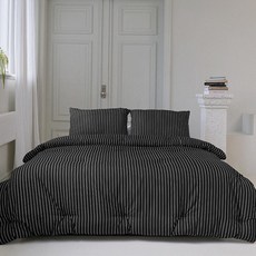 Pickend 韓國製造 玉米棉 經典條紋 薄被 寢具組
