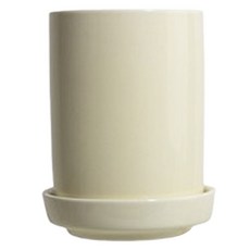 따봉오빠 심플 세라믹 배수 통기성 주방 조리도구 수저통 ONESIZE JNH1667, 크림화이트, 1개