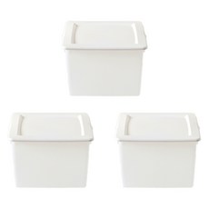 Brida 方塊收納箱, 奶油白, 35L, 3個