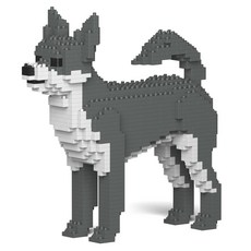 치와와 강아지 블럭 M 대형, 그레이, 1개