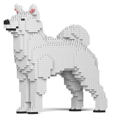 柴犬狗狗積木 M 大型, 白色, 1個