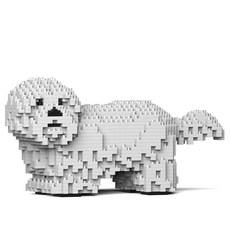 西施犬狗狗積木 M 大型, 白色, 1個