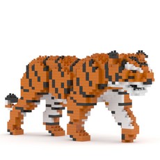 老虎野生動物積木 M 大型, 混合色, 1個