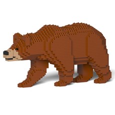 棕熊野生動物積木 M 大型, 1個, 混合色