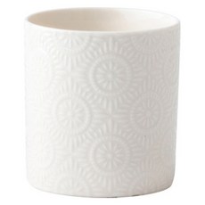 Ttabongoppa 陶瓷花朵圖案基本款收納多用途烹飪用具餐具筒 ONESIZE JNH1674, 白色, 1個