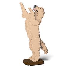 抬起前腳的黃金獵犬狗狗積木 大型 M, 1個, 金色