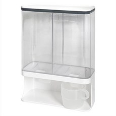 Winprice 壁掛式 壁掛 洗滌劑分裝瓶 3000ml, 1個, 白色