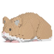 趴姿倉鼠動物積木 大型 M, 金色, 1個