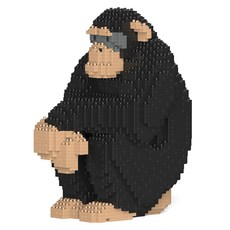 다소곳 침팬지 야생 동물 블럭 대형 M, 혼합색상, 1개