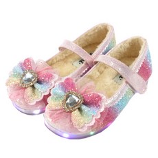 Lumi Shoes 女童 Sunny LED 可愛 毛絨 瑪莉珍鞋