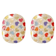 알로데 자개 광채 에어팟맥스 케이스 2p 세트, NO 01 멀티하트, 1개