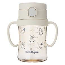 네스틱 유아용 스위치 PPSU 원터치 빨대컵, 200ml, 1개, 바닐라