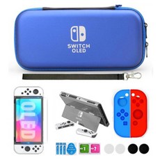 B2WIN OLED Nintendo 主機收納包套組, 1套, 藍色, 單一商品