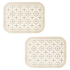 Make Mine 防水防油防滑復古餐墊, 45 x 30 cm, 2個, 2號