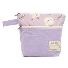 semoms 雙面防水Poki毛巾袋, 擁抱Mungchi紫色