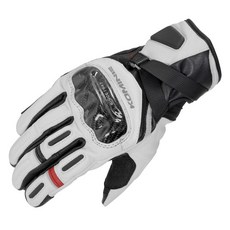 KOMINE WP 皮革手套 HG 雙手穿戴 GK-844, GREY + BLACK