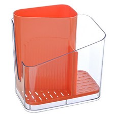 MMMII 階梯式分隔瀝水餐具筒 FM169, 紅色, 1個