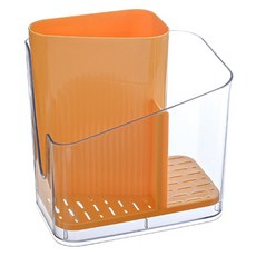 묘먀미 계단형 나눔분리 물빠짐 수저통 FM169, 옐로우, 1개