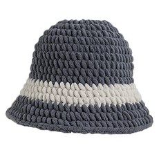 KEYMING DIY鉤針漁夫帽材料組, 深灰色, 1套