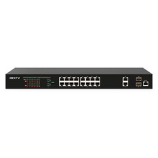 Nextu 16埠 10 / 100 / 1000Mbps POE+ 250W 2SFP 2TP L2 管理交換器, 1個, NEXT-POE1720L2-250