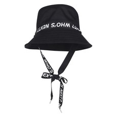 luxgolf 女性字母綁帶漁夫帽 SMACC012, 黑色, 1個