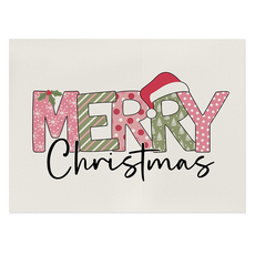 Toppia 簡約亞麻聖誕餐墊, 42 x 32 cm, CD101 3, 1個