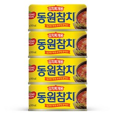 동원참치 김치찌개용 참치 통조림, 135g, 4개