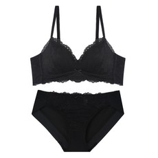 SEXYCOOKIE 無鋼圈蕾絲Bralette + 內褲套組