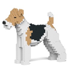 剛毛獵狐犬狗狗積木 M 大型, 1個, 混色