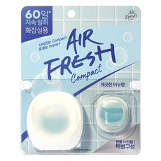 에어후레쉬 컴팩트 비치형 화장실용 방향제 깨끗한 비누향 본품 6ml + 리필 6ml 세트, 12ml, 1개