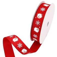포장넷 크리스마스리본 G JS-RD25225, 빨강+백색, 1개, 22.5m