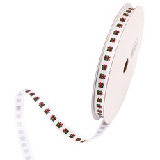 포장넷 크리스마스리본 S GB-WH09009, 백색+초록+빨강, 1개, 9m